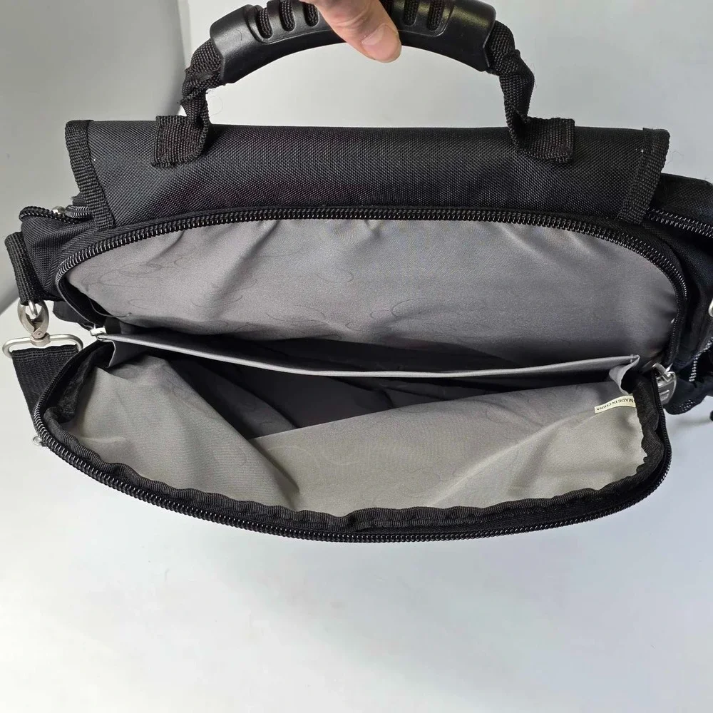 Vintage‎ IBM Briefcase Laptop PC Shoulder Messenger Black Blue Employee Bag Rare
